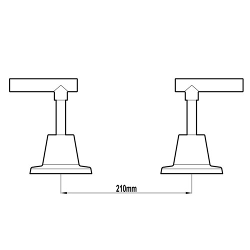 Pair Meno Wall top Assemblys Lever Black MT0813-LB