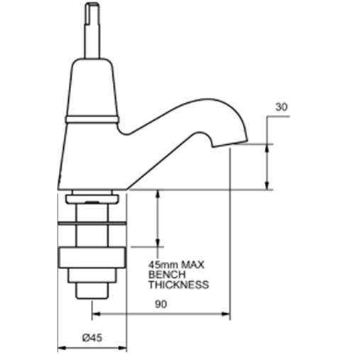 Ram Chrome Plated Easy Clean Pillar Tap ECPC