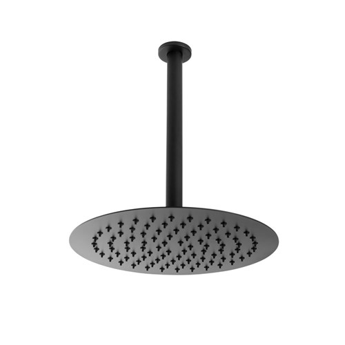 Alder Lynx Round Ceiling Rain Shower 300mm Black 98085