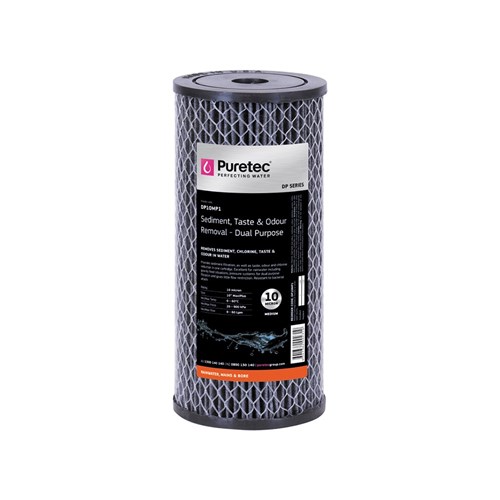 Puretec Dual Purpose Carbon Cartridge 10 Inch 10UM DP10MP1